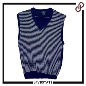 Brooks Brothers Large Navy / White Golf Vest